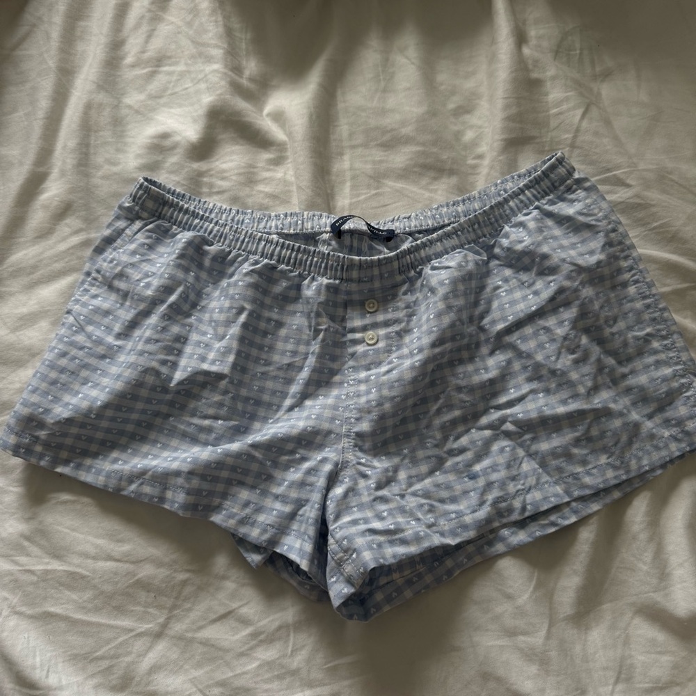 brandy melville heart gingham boxer shorts